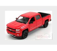 1:24 Welly Chevrolet Silverado Double Cabine Pick-Up 2017 Red WE24083R Modellino