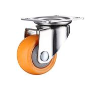 1.25 Inches 32mm Heavy Duty 80kg Orange Swivel Castor Wheels Trolley Furniture Caster 4Pcs Casters(D125)