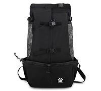 1-25KG Sac de transport pour chien avec cordon de serrage Tête vers l'extérieur Design, sac à dos ventilé pour animaux de compagnie pour chiens de petite et moyenne taille Porte-chiot quotidien pour