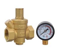 1,27 cm DN20 avec manomètres, outil de régulation en laiton haute résistance pour régulateur en laiton industriel, antirouille avec jauges