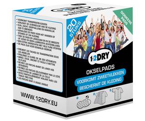 1-2Dry Stop Auréoles Patchs Aisselle Medium Noir 20 Pièces