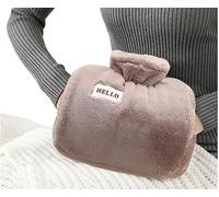 1.2L Bouillotte Eau Chaude avec Poche Kangourou Bouillotte Avec Moelleuse Housse,Peluche Bouillote Antifuite avec housse pour les mains,Regles Douloureuses pour Chauffe Main/Ventre/Cou