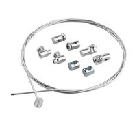 1,2M Ø1,5mm Câble d'Embrayage Universel en Acier Zingué, avec 2 Serre-Câbles Inclus, pour Moto, Tondeuse et Quad, Câble D'accélérateur Universel, pièces universelles pour Remplacement ou Réparation