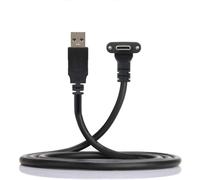 1.2m Câble de données USB 3.1 type-c coudé vers le haut, double vis de verrouillage à la norme, 90 degrés pour caméra 120cm 300cm 500cm 1.2m 3m 5m