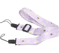 1,2m ceinture de l'appareil photo motif imprimé col d'épaule multifonctionnel pour Polaroid Mini 12 11 8 9 Purple Daisy