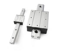 1/2PC High Speed External Dual-Axis Core Linear Guide LGD8 Axis Roller Guide With 4/6 Wheels 150-1150mm Slider Rail Bearing(200MM)