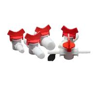 1/2Pcs 4 6 8 10 12 16 20 25mm Hose Barb Two Way Plastic Ball Valve Aquarium Garden Micro Irrigation Connector Connect Two Pipes(10-8mm 2pcs)