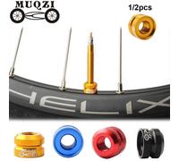 1/2pcs 4 Couleurs Vélo Pneu Sous Vide Accessoires Extérieur Écrou Remplacement Droit Bouche Écrous Vélo Pneus Tube Bouchons De Valve