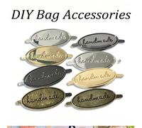 1/2pcs Boutons de sac faits main DIY, Accessoires de sac, Boutons de sac logo décoratifs, Accessoires de quincaillerie de valise, Boutons logo métal faits main DIY, Plaques métal de valise, Étiquettes