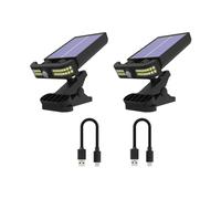 1/2pcs Clip Sur Solar Motion Lights Outdoor Termroproping Camping Light High Luminosité Extérieur Courteard Mur Mur
