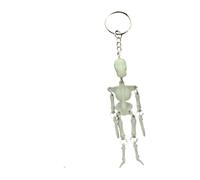 1/2Pcs Creative Crâne Secouant Squelette Lumineux Porte-clés Hommes Et Femmes Porte-clés Pendentif Halloween Mode Sac Accessoires Cadeaux