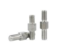1-2pcs M3/M4/M5/M6/M8/M10/M12/M14/M16 Studs en acier inoxydable à double extrémité filetage gauche à filetage droit, M14x150mm