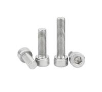 1-2pcs M6/M8/M10/M12 Vis machine à filetage fin à tête cylindrique à six pans creux en acier inoxydable, M6x16x0.75mm
