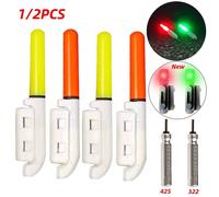 1/2pcs Tige Électronique Bâton Lumineux Led Avec Batterie Amovible De Flotteur Imperméable S'attaquer Nuit S'attaquer En Plastique