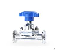 1/2quot; 3/4quot; 1quot; 1-1/4quot; Tuyau OD 19mm 25mm 32mm DN20 en acier inoxydable 316L, vanne à membrane sanitaire 1.5quot; Virole Tri-Clamp OD 50,5 mm 1 pièce(White Handle,DN15 x Ferrule 50.5)