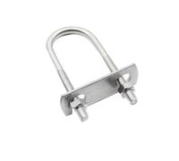 1/2set 304 Vis En Forme De U Étendue Acier Inoxydable/collier Serrage Avec Déflecteur/boulon U/cerceau Carré/cerceau À Cheval(1set M8x80x130)