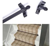 1-3-5-9-11 Tiges De Maintien De Tapis Escalier En Métal,Installation Rapide,Anti-déplacement,Protection Sol,Adaptables À Tous Types D'escaliers(3pcs,L44inch(111cm))