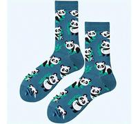 1/3/5 paires de chaussettes mi-mollet pour hommes motif panda, chaussettes de couple printemps-été, cadeau idéal pour la fête des pères pour les papas et grands-papas fans de pandas, cadeaux de vacanc