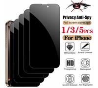 1/3/5 PCS anti-espionnage Verre trempé pour iPhone 17 16 15 Pro Max Protection d'écran iPhone 16 Verre avant iPhone 15 14 Plus Film protecteur iPhone 16 Pro Privacy Glass iphone 17 16e 14 13 12 11 For