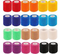 1/3/5 pièces 2025 Nouveau bandage élastique auto-adhésif non tissé, support pour genou/coude/cheville/poignet pour le sport Noir 1 pièce,Bleu 3 pièces,Bleu 1 pièce,Noir 5 pièces,Bleu 5 pièces,Noir 3 p