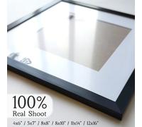 1/3/5 pièces Cadres photo haut de gamme exquis pour cadeau, set de cadres photo à texture extraordinaire, surface noire mate, fabriqués en matériau PVC de haute qualité, bien supérieur en qualité à d'