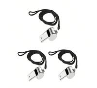 1/3/5 pièces Sifflet en acier inoxydable avec cordon, son fort et clair, convient pour les entraîneurs, arbitres et officiels argent,Argent 3 pièces,Argent 5 pièces,Argent 1 pièce,Argent amélioré 1 pi