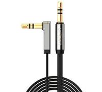 (#1) 3.5mm Male to 3.5mm Male Elbow Audio Connector Adapter Cable Gold-plated Port Car AUX Audio Cable, 1.5m G