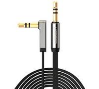 (#1) 3.5mm Male to 3.5mm Male Elbow Audio Connector Adapter Cable Gold-plated Port Car AUX Audio Cable, 3m G