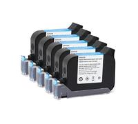 1 3 5PCS JS12 CARTHE COMPATIBLE À L'ENK COMPATIBLE Compatible avec IMPRIDANT À JET DE PROBLÈME EN ENQUELLE en ligne 12. 7 mm Fast Fast Dry Eco Solvent avec une adhésion de niveau(JS12--Black--1pcs)