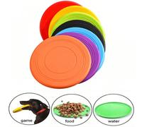 1/3/5pcs Pack Disque Volant Souple Antidérapant en Silicone pour Chien Jeu de Disque Volant en Silicone Ga…Disque Volant Anti-Morsure Jouet pour Chien Cadeau de Noël pour Chien Entraînement de Chiot I