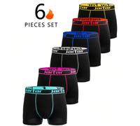 1/3/6 paires de boxers unicolore pour hommes, fabriqués en tissu de polyester, doux et agréables à la peau, convenant aux sports, mariages, confessions, anniversaires, port quotidien et autres occasio