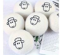 1/3/6 paquets de boules de séchage en laine naturelle, réduction de l'électricité statique, adoucissant anti-froissage, soins des vêtements, design mouton, produits de première nécessité pour la maiso