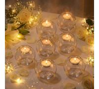 1/3/6 pièces Bougeoir en verre, bougeoirs minimalistes modernes, artisanat de coupe amélioré, éclat réfractif délicat, idéal pour la décoration de la maison, la décoration de la chambre, les fêtes & l