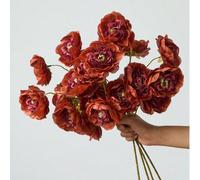 1/3/6 pièces Fleurs artificielles de pivoine et de rose de 53 cm, tige de lotus en soie à 5 têtes, convient pour les mariages, la Saint-Valentin, la Fête des Mères, les décorations de célébration, les