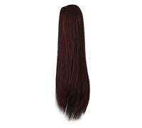 1/3 Ball Gamined Doll Wig Center Parting Easy Styling Glossy Feel Feel High Temperature Doll Hair Perrette pour les enfants (Brun foncé)