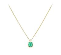 1,3 Carats Grown Emerald Perfume Bottle Pendant Collier Jewelry