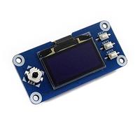 1.3 inch OLED Display Hat for Raspberry Pi 5/4/3/Zero, 128x64 Blue Screen Module, SPI/I2C Interface, SH1106 Driver with Joystick & Buttons, for Jetson Nano