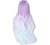 1/3 perruque de poupée articulée à bille soie douce haute température longs cheveux bouclés simulation cuir chevelu remplacement dégradé pourpre violet