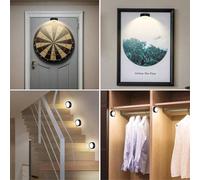 1/3 pièces Applique murale à LED alimentée par batterie avec télécommande, température de couleur réglable et minuterie, lampe murale sans fil pour éclairage d'art, escalier, couloir, décoration de ca