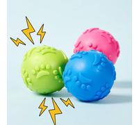 1/3 pièces Balle en caoutchouc latex naturel grinçante - Jouet pour l'amour des chiens et les mamans de chiens (Balle griffe). Jouet de jeu sécuritaire à mâcher et rapporter pour les chiens de petite 