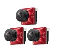 1/3 pièces, Compatible avec la caméra Ratel 2 V2, Objectif 2.1mm FOV165 ° 16:9/4:3 NTSC/PAL, Micro caméra commutable for Drone quadrirotor RC(3PCS Red)