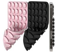 1-3 pièces Coque de téléphone à ventouse en silicone double face, support détachable antidérapant, support de fixation pour téléphone portable pour selfies mains libres 3pcs Set 4