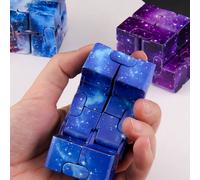 1/3 pièces Cube antistress coloré infini et polyvalent, avec différents styles de ciel étoilé coloré, éléments de ciel étoilé et de forêt de lune, formes inédites, jeu amusant, convient pour soulager