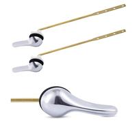 1/3 Pièces Levier De Chasse D'eau Universel For Réservoir De Toilettes, Clé De Toilette Chromée, Poignée En Fer, Clé De Toilette, Accessoire De Réservoir D'eau, Outils De Salle De Bains(3pcs silver)