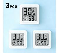 1/3 pièces Mini déshumidificateur pour la maison Thermomètre, Micro hygromètre numérique de température et d'humidité intérieure, moniteur d'humidité haute précision avec grand écran LCD, design compa