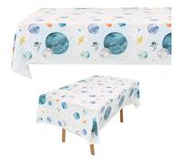 1/3 pièces Nappe à thème planétaire de 220 x 130 cm, nappe en plastique, nappe de décoration pour anniversaire thème espace, décoration de maison, décoration de table, décoration de cuisine, décoratio