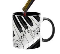1/3 tasses à thé mélodiques - Tasse à café en forme d'instrument de musique, tasse à café fantaisie pour trompette | Flûte à tambour saxophone 350 ml, tasse en céramique pour décoration de bureau,