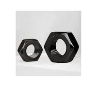 1-30pcs M1-M24 304 Stainless Steel Black Finish DIN934 Hex Nuts Suitable For General Machinery Electronic Equipment Fastening(304 Black,M12 (5pcs))