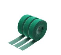 1~30R 5m/rouleau Attache-câbles réutilisable à scratch pour la gestion des câbles Largeur 10~25mm Bande auto-adhésive DIY Sangle en nylon - Vert x 3 rouleaux - largeur 20mm