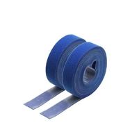 1~30R 5m/rouleau de serre-câbles réutilisables crochet boucle fil organisateur gestion largeur 10~25mm bricolage auto-adhésif bande de fixation sangle en nylon-bleu x 2 rouleaux-largeur 15mm